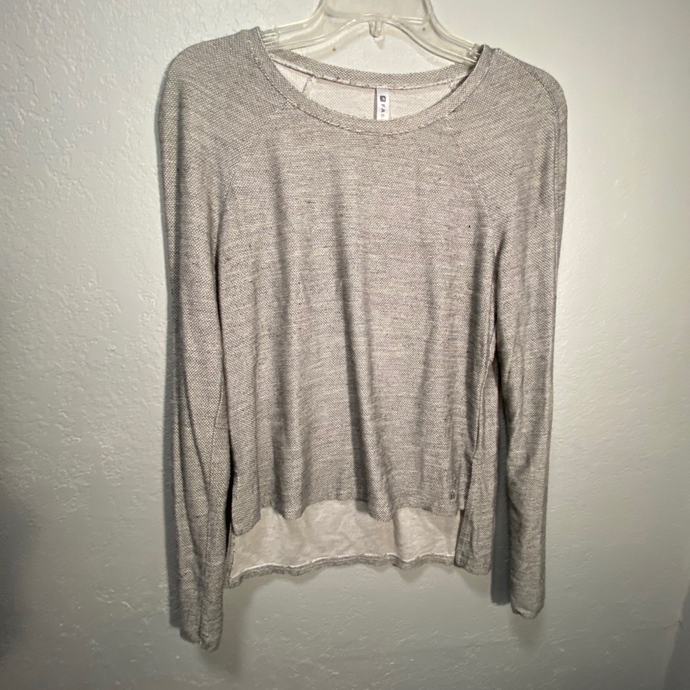 fabletics women's blouse, gray color long sleeves